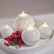 Lacquer Ball Candle - White (Set of 2)