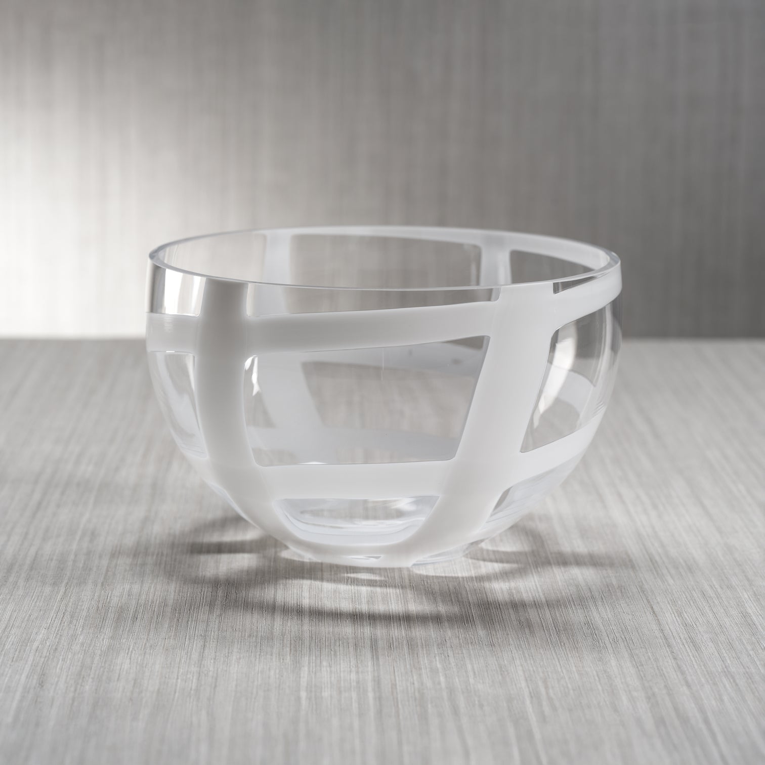 Opaline Whispers Clear Glass Bowl