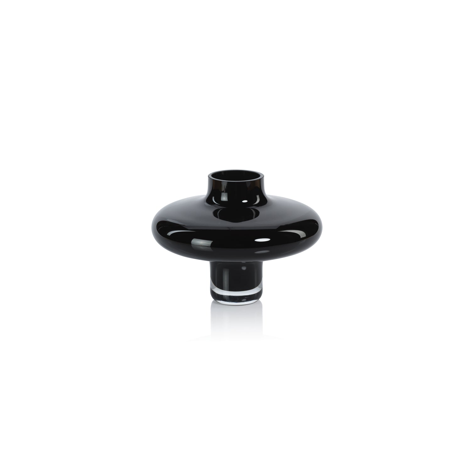 Onyx Opal Handmade Black Glass Vase - Vases by Carlyle Avenue