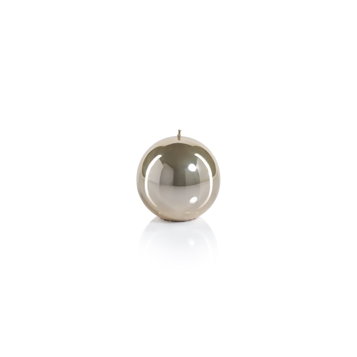 Metallic Ball Candle - Matte Pearl Gold