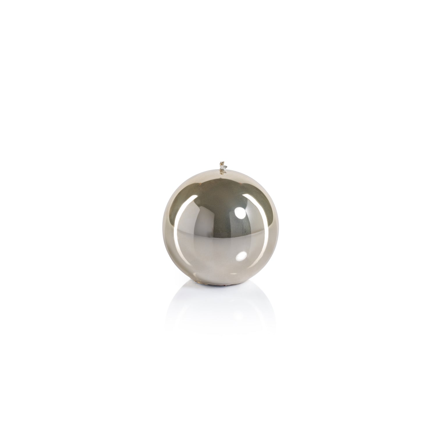 Metallic Ball Candle - Matte Pearl Gold