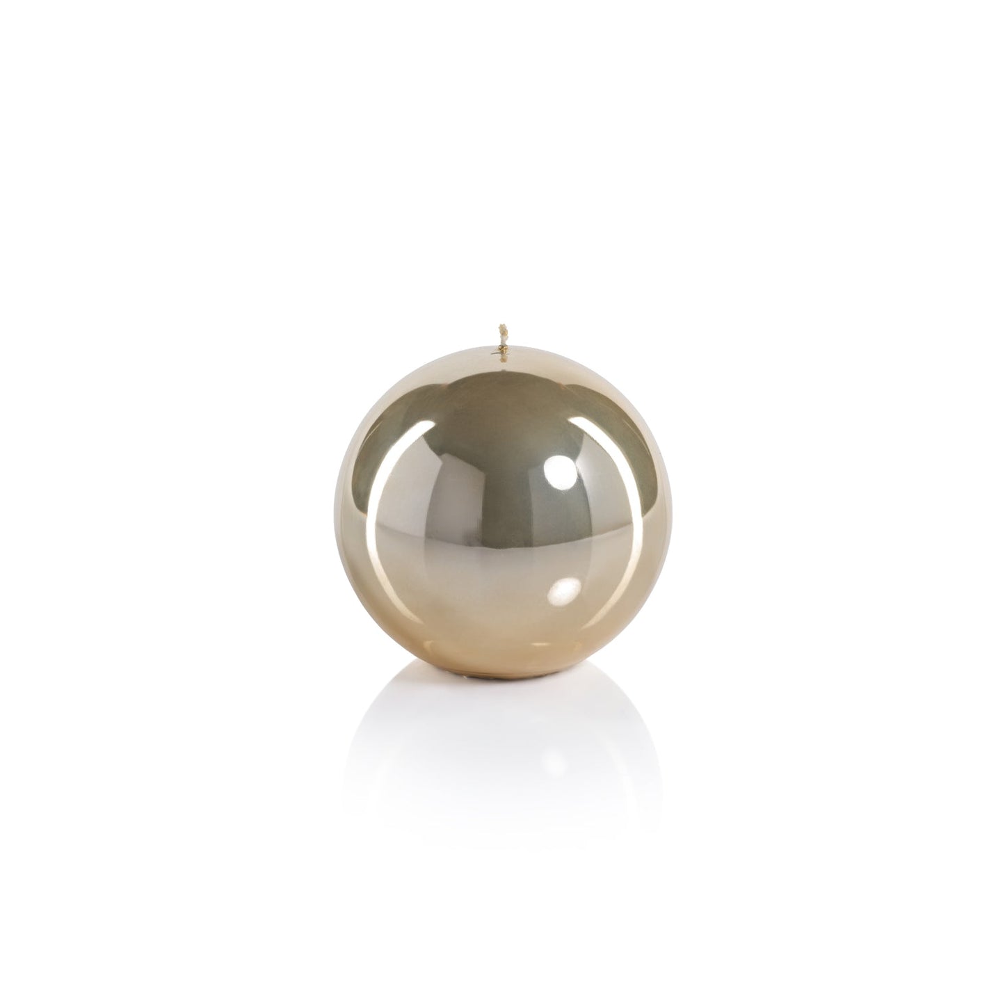 Metallic Ball Candle - Matte Pearl Gold