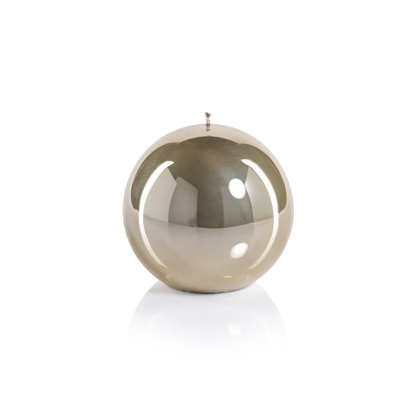 Metallic Ball Candle - Matte Pearl Gold