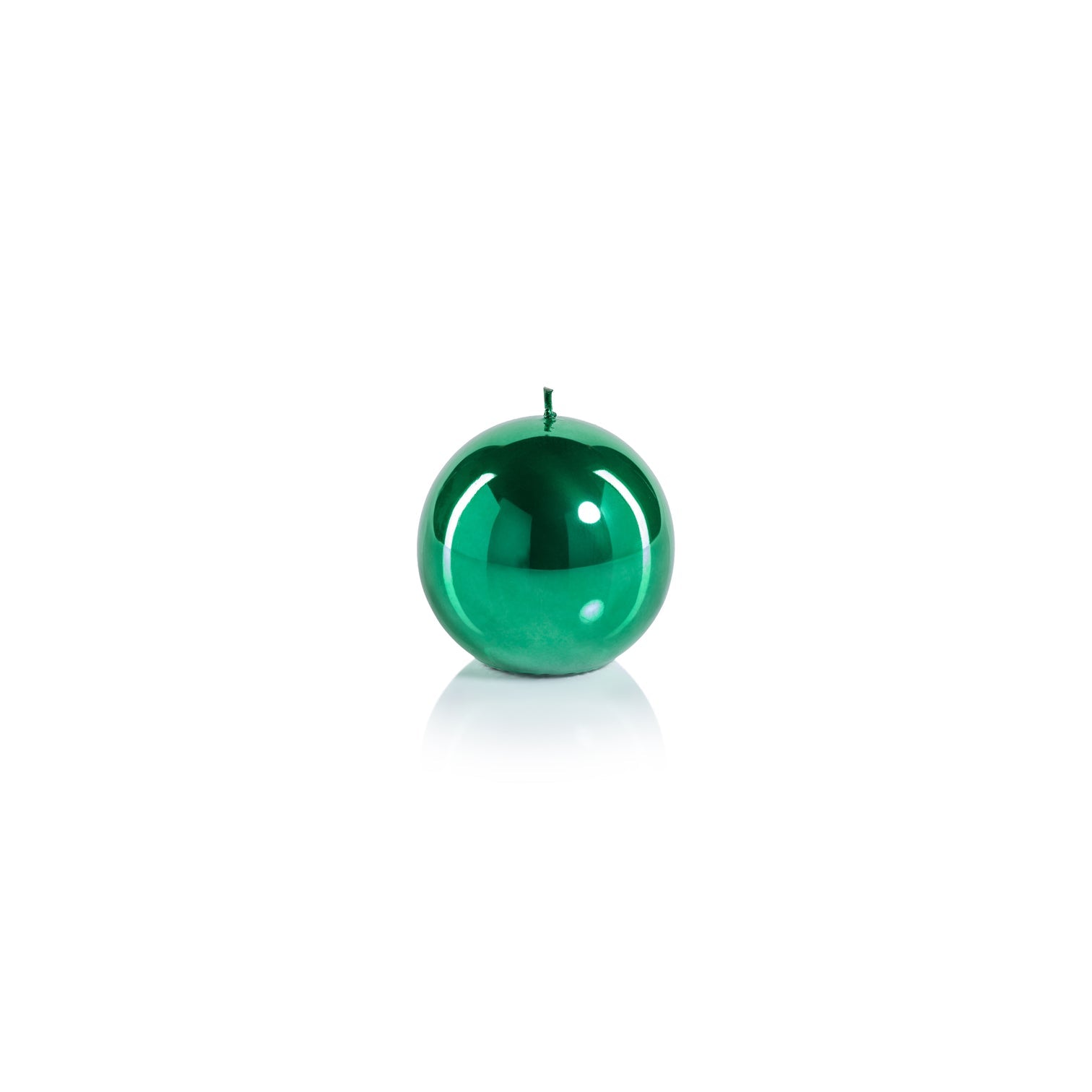 Metallic Ball Candle - Matte Pearl Green