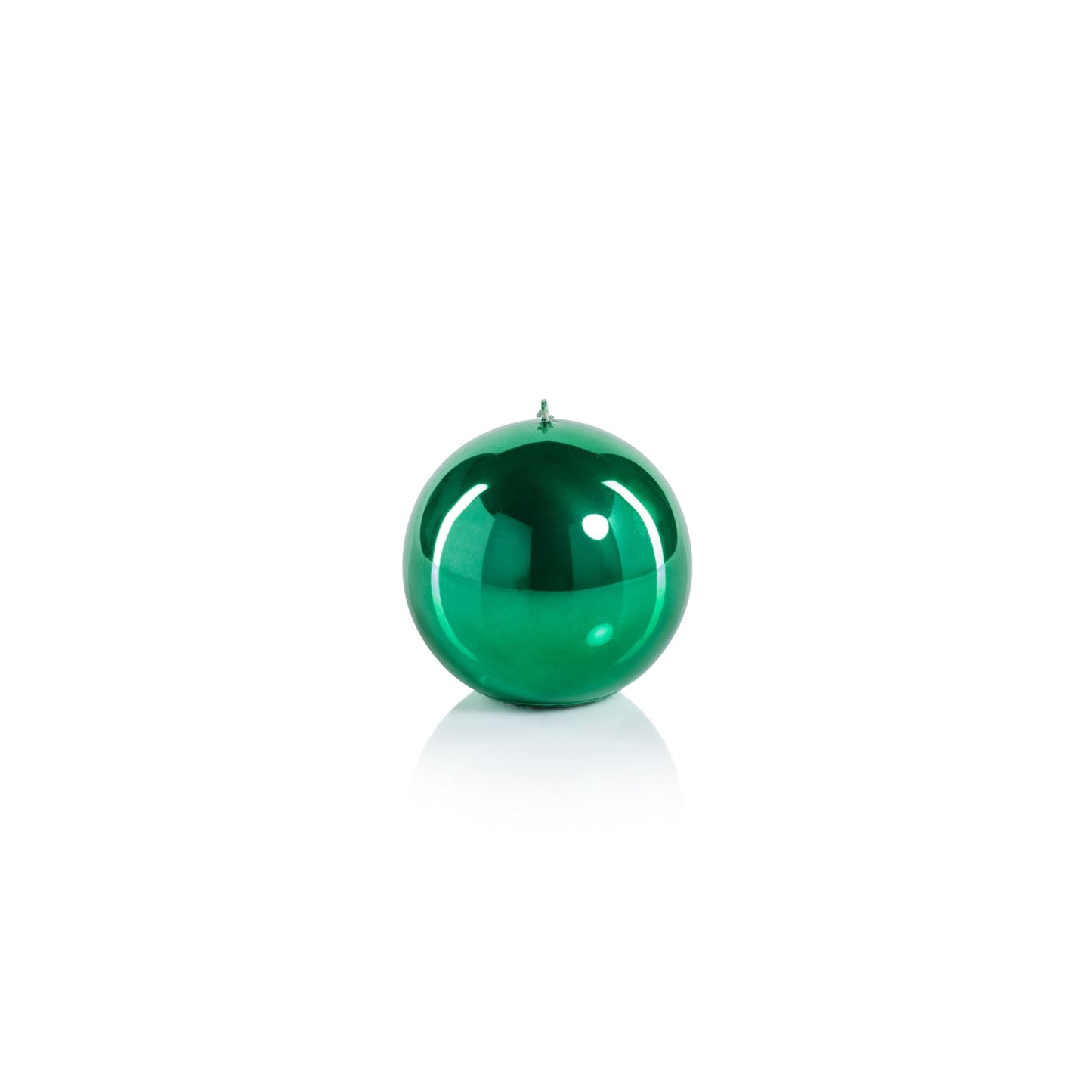 Metallic Ball Candle - Matte Pearl Green