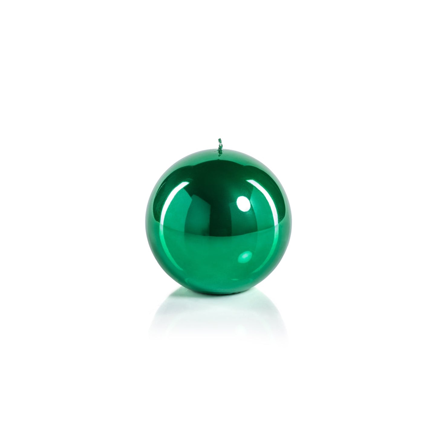 Metallic Ball Candle - Matte Pearl Green