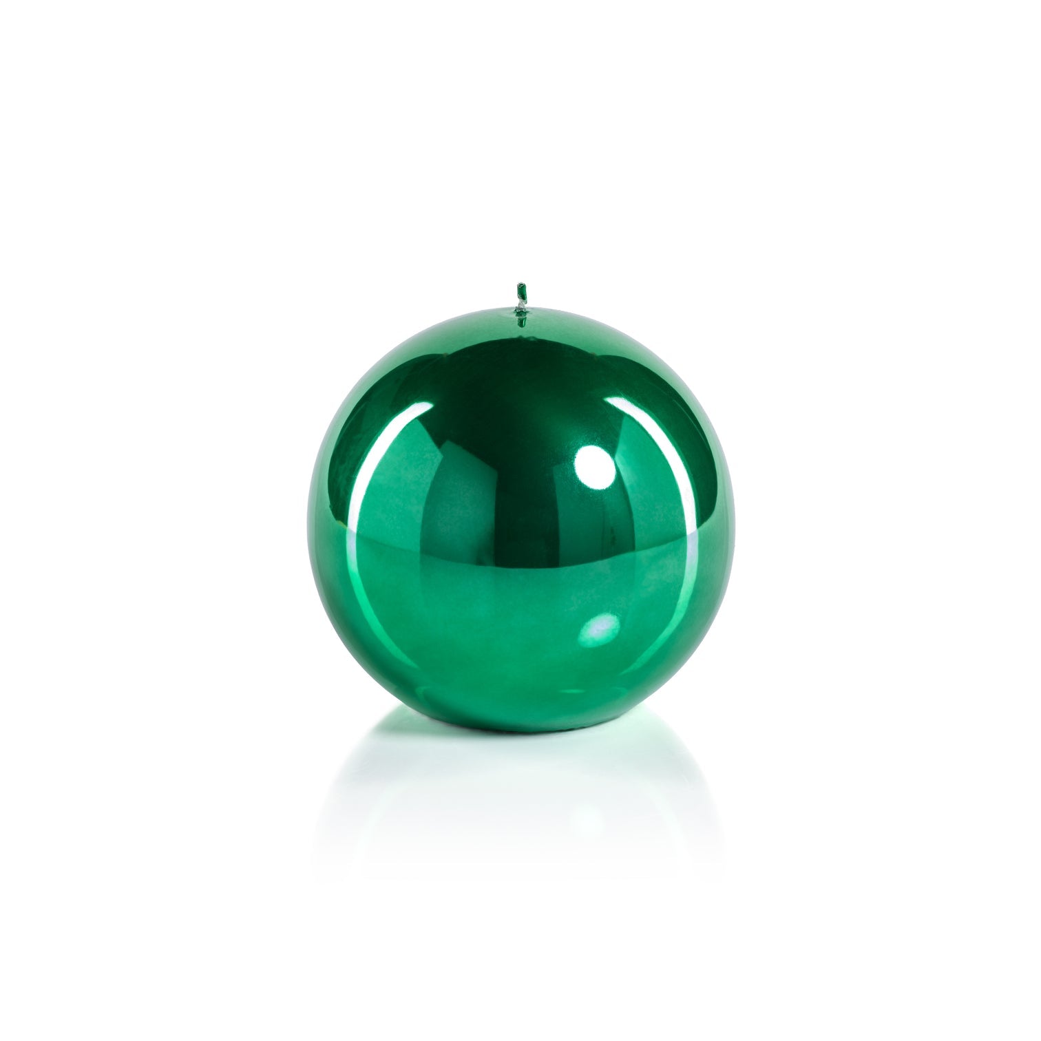 Metallic Ball Candle - Matte Pearl Green