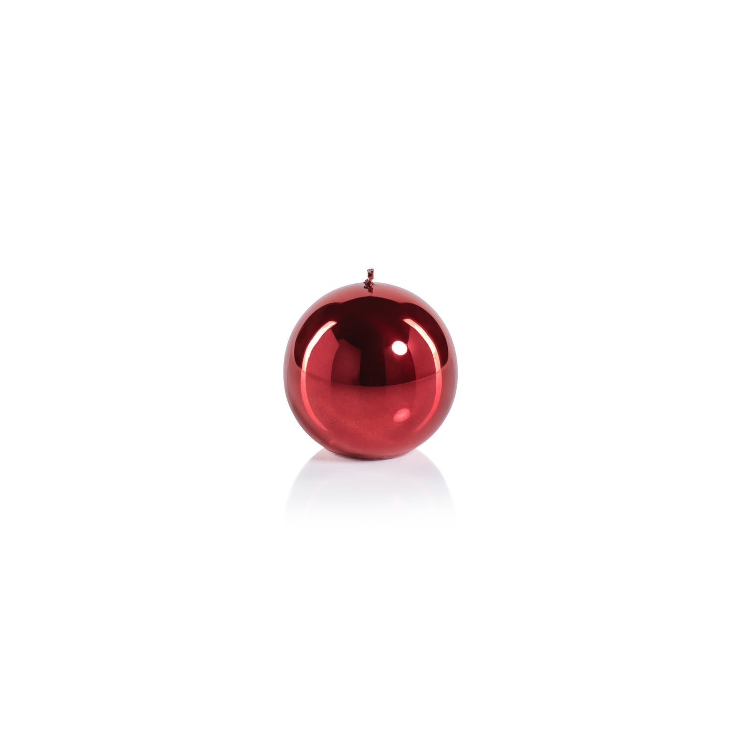 Metallic Ball Candle - Matte Pearl Red - Candles by Carlyle Avenue
