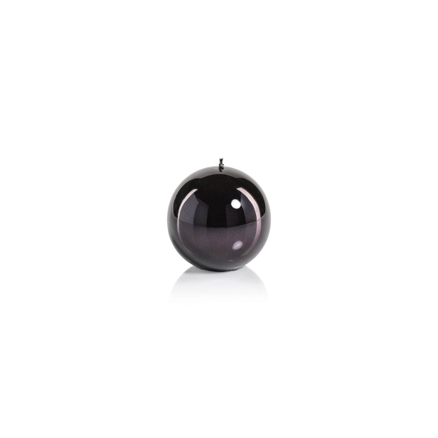 Metallic Ball Candle - Matte Pearl Black