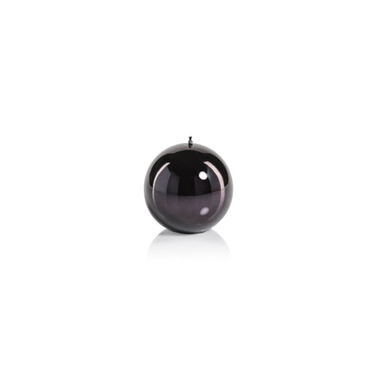 Metallic Ball Candle - Matte Pearl Black - Candles by Carlyle Avenue
