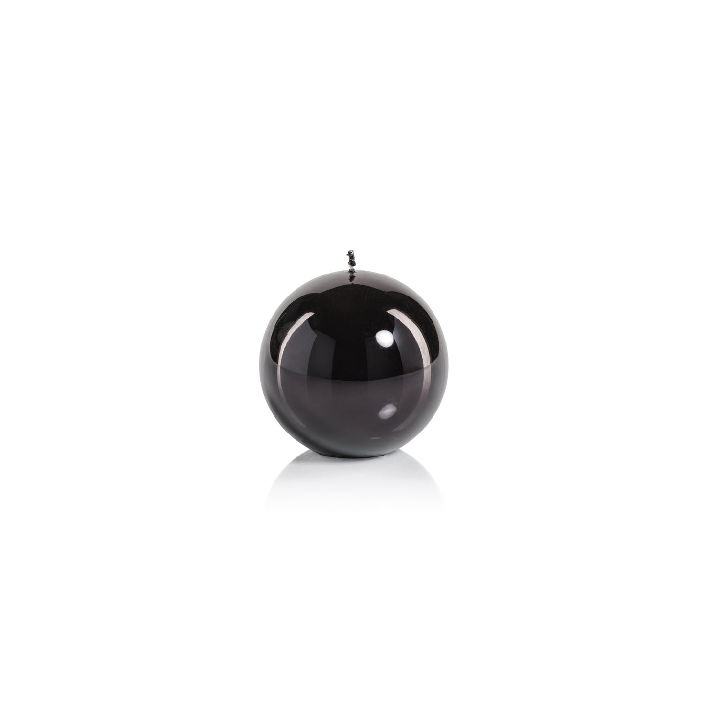 Metallic Ball Candle - Matte Pearl Black