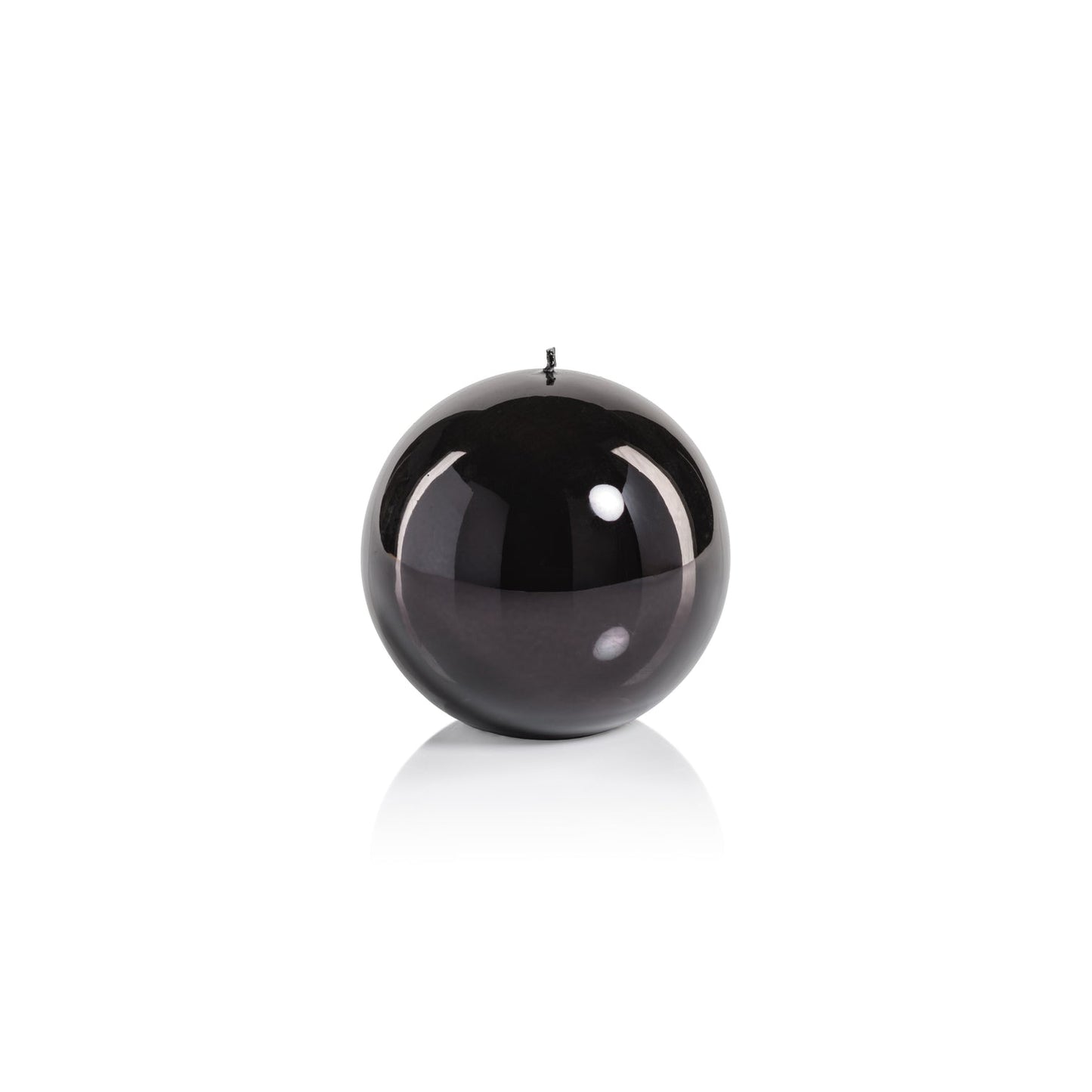 Metallic Ball Candle - Matte Pearl Black