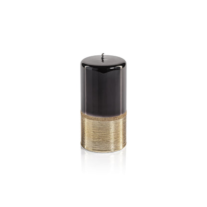 Metallic Candle - Black with Gold - Candles by Carlyle Avenue