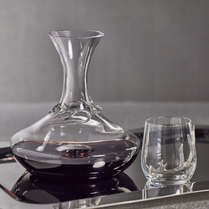 Davos Glass Wine Decanter with Pewter Antler - Barware by Carlyle Avenue