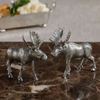 St. Anton Pewter Moose Design Salt and Pepper Shakers