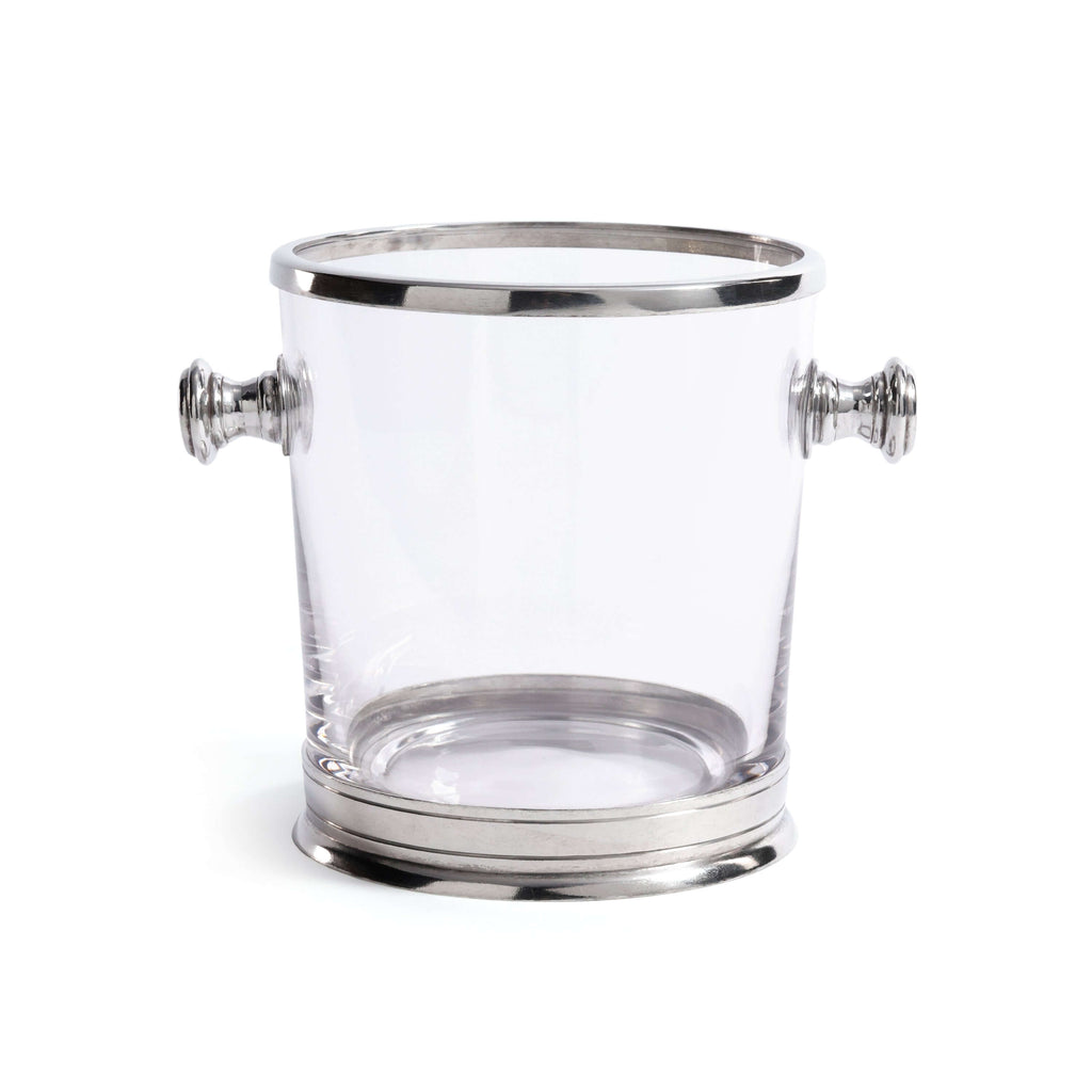St. Anton Pewter and Glass Ice Bucket with Handles - Barware by Carlyle Avenue