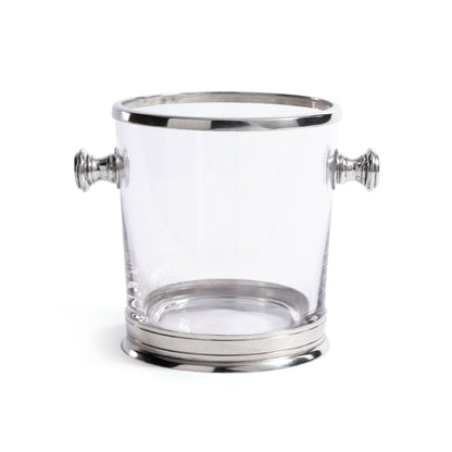 St. Anton Pewter and Glass Ice Bucket with Handles - Barware by Carlyle Avenue