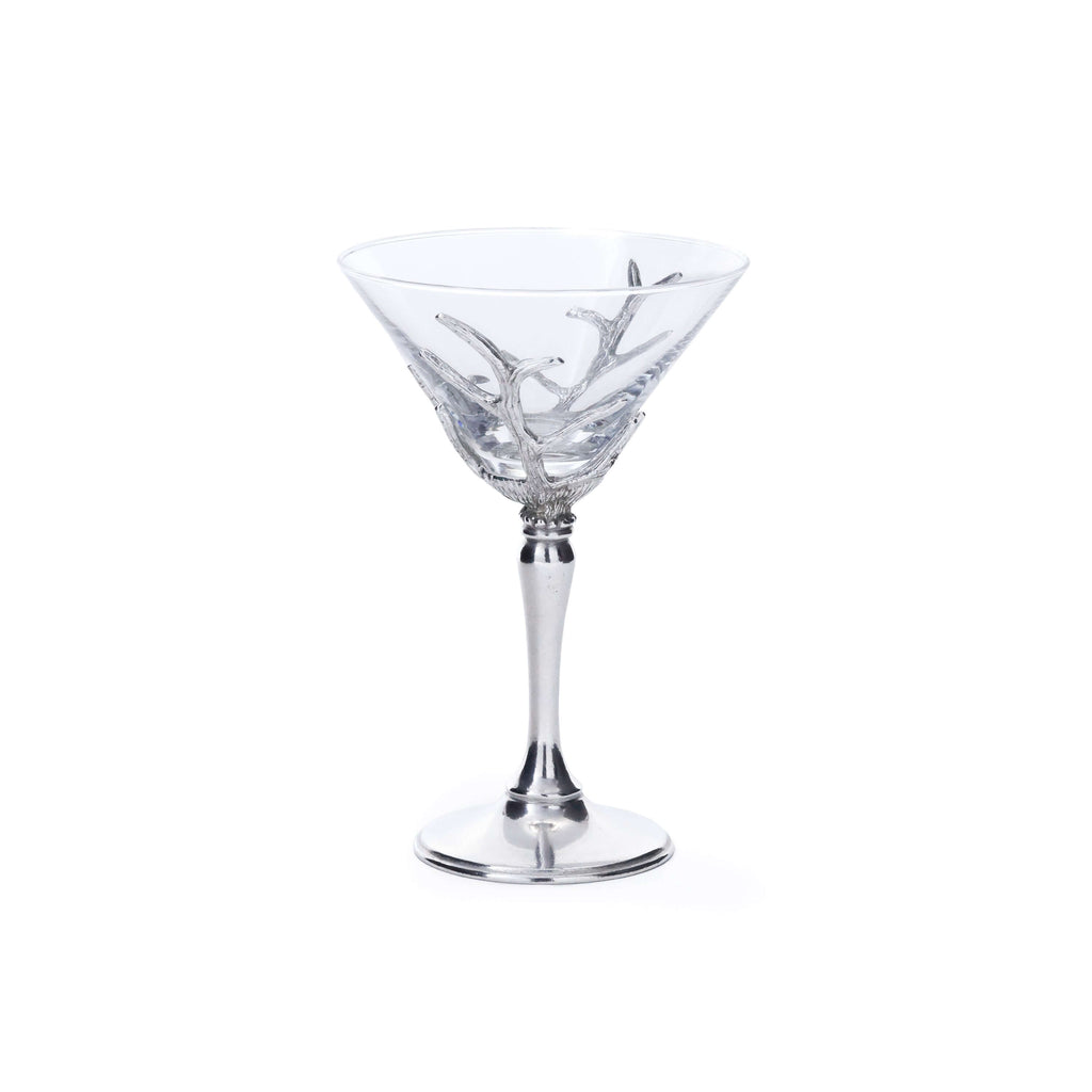 St. Moritz Pewter and Glass Martini Glass