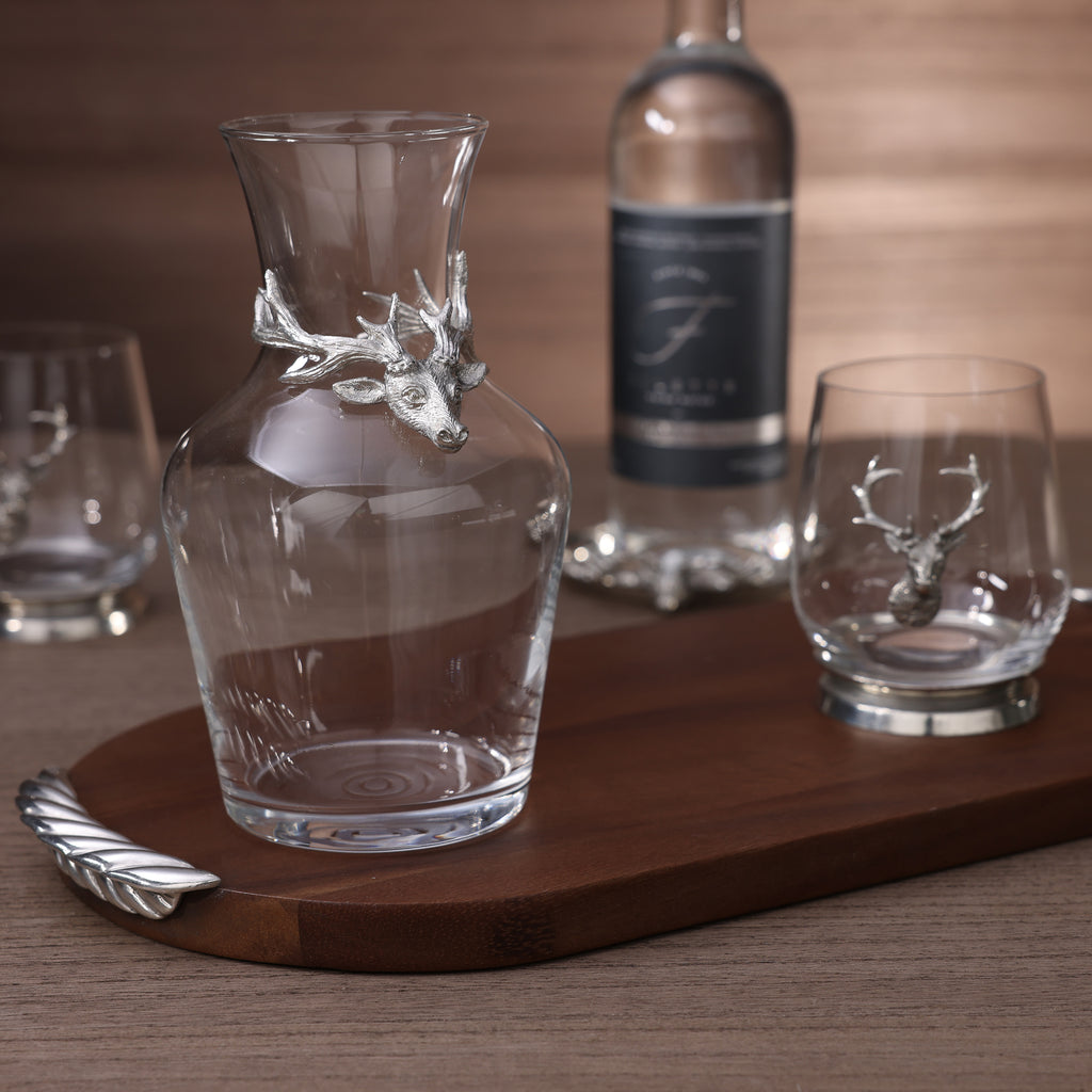 St. Anton All-Purpose Glass Bottle w/Pewter Trim