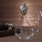 St. Anton Glass Decanter with Pewter Acorn Stopper