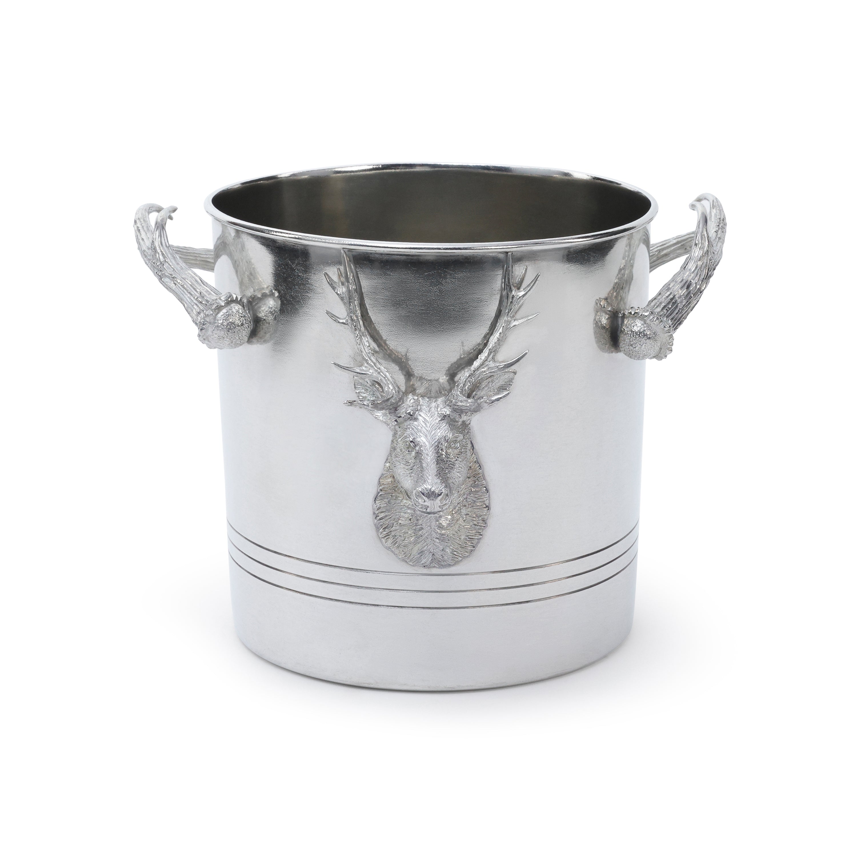 St. Anton Stag Head All Pewter Ice / Wine Bucket
