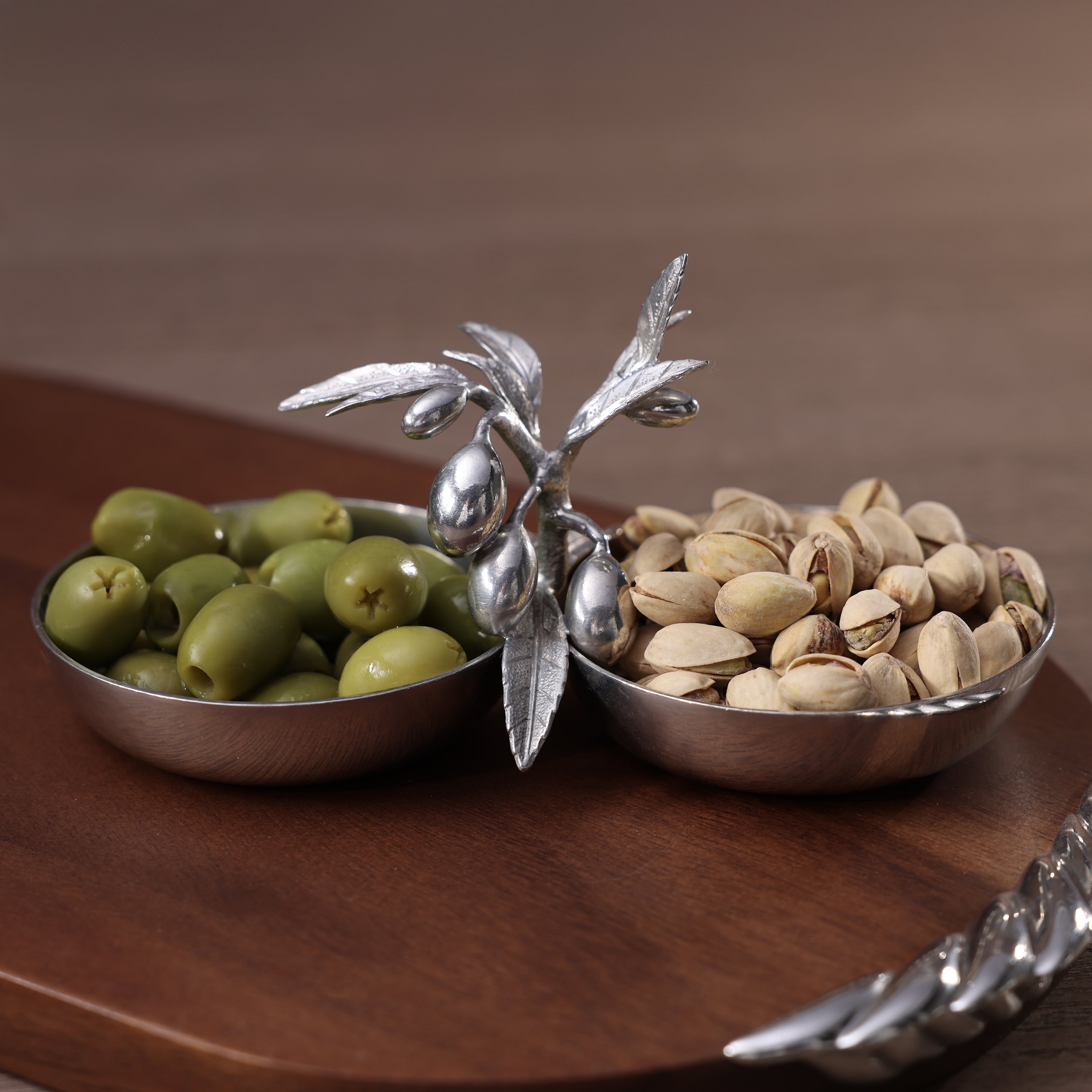 St. Anton Pewter Double Condiment Set