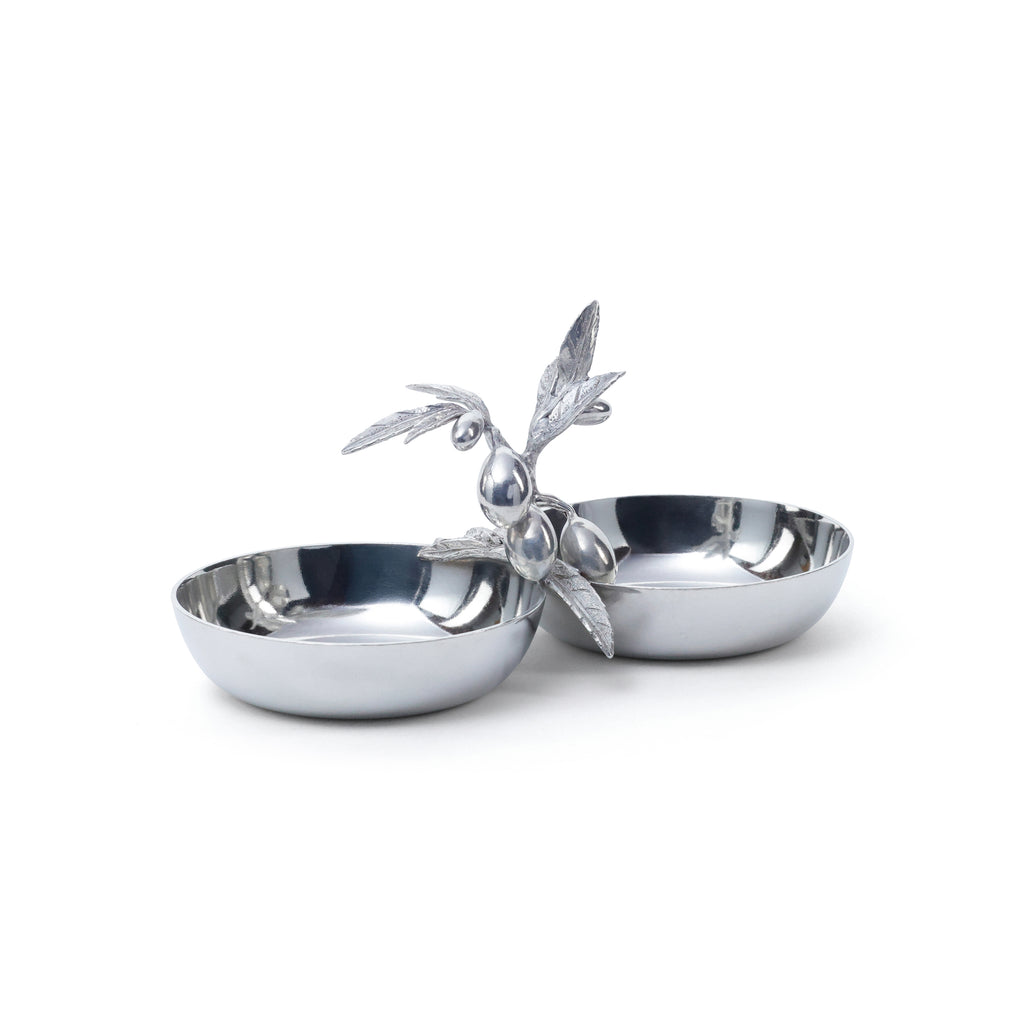 St. Anton Pewter Double Condiment Set