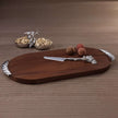 St. Anton Oval Wood Cheese & Charcuterie Board w/Pewter Cheese Knife