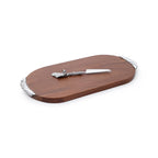 St. Anton Oval Wood Cheese & Charcuterie Board w/Pewter Cheese Knife