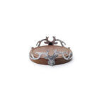 St. Anton Stag Head Wood and Pewter Wine Coaster