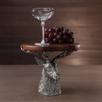 St. Anton Wood Cheese/Charcuterie Board on Pewter Stag Head