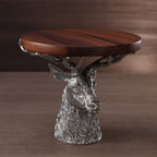 St. Anton Wood Cheese/Charcuterie Board on Pewter Stag Head