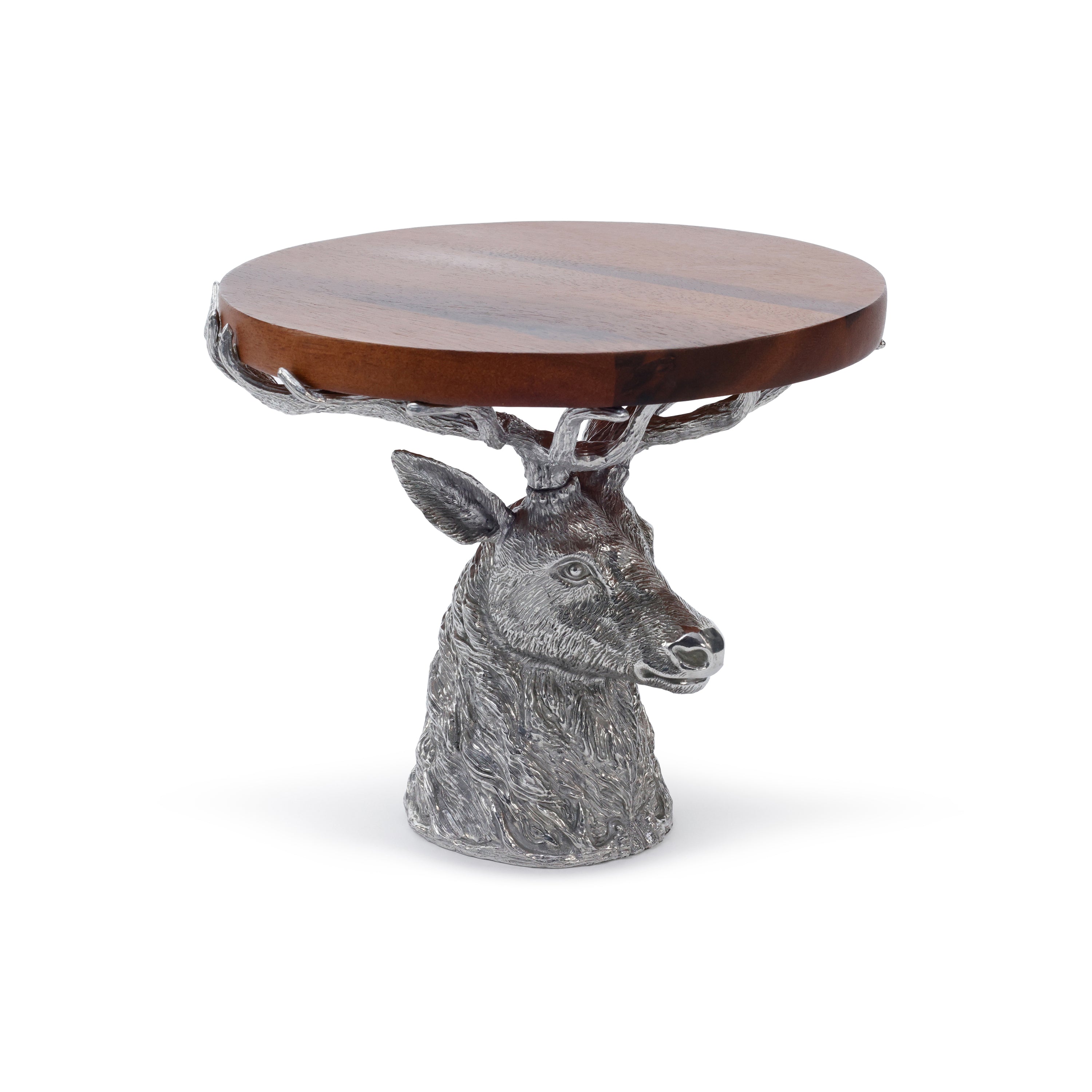 St. Anton Wood Cheese/Charcuterie Board on Pewter Stag Head