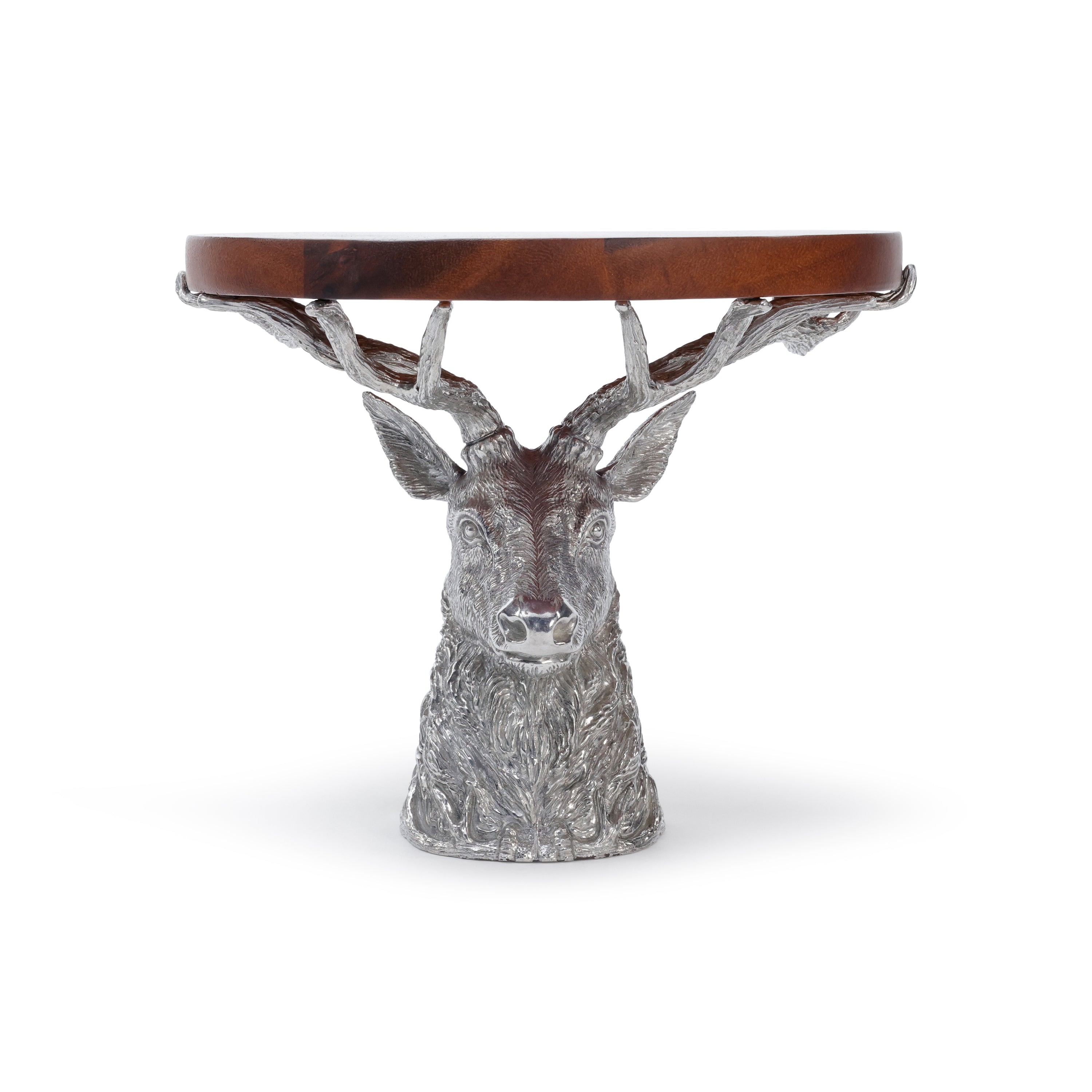 St. Anton Wood Cheese/Charcuterie Board on Pewter Stag Head