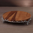 St. Anton Wood Cheese and Charcuterie Board on Pewter Stag and Antler Base