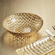 Gold Braided Glass Bowl, Set of 6