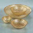 Gold Braided Glass Bowl