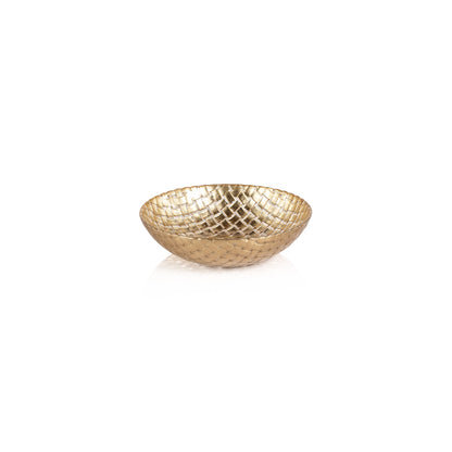 Gold Braided Glass Bowl - Serveware by Carlyle Avenue