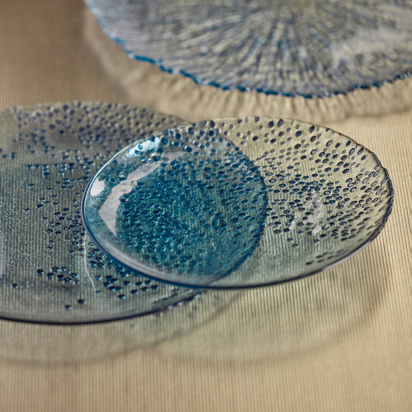 deviseworks IGT cristal glass plate 未開封 Vintage Glass Finlandia Tree Bark Dinner Plate by Jeanette Glass