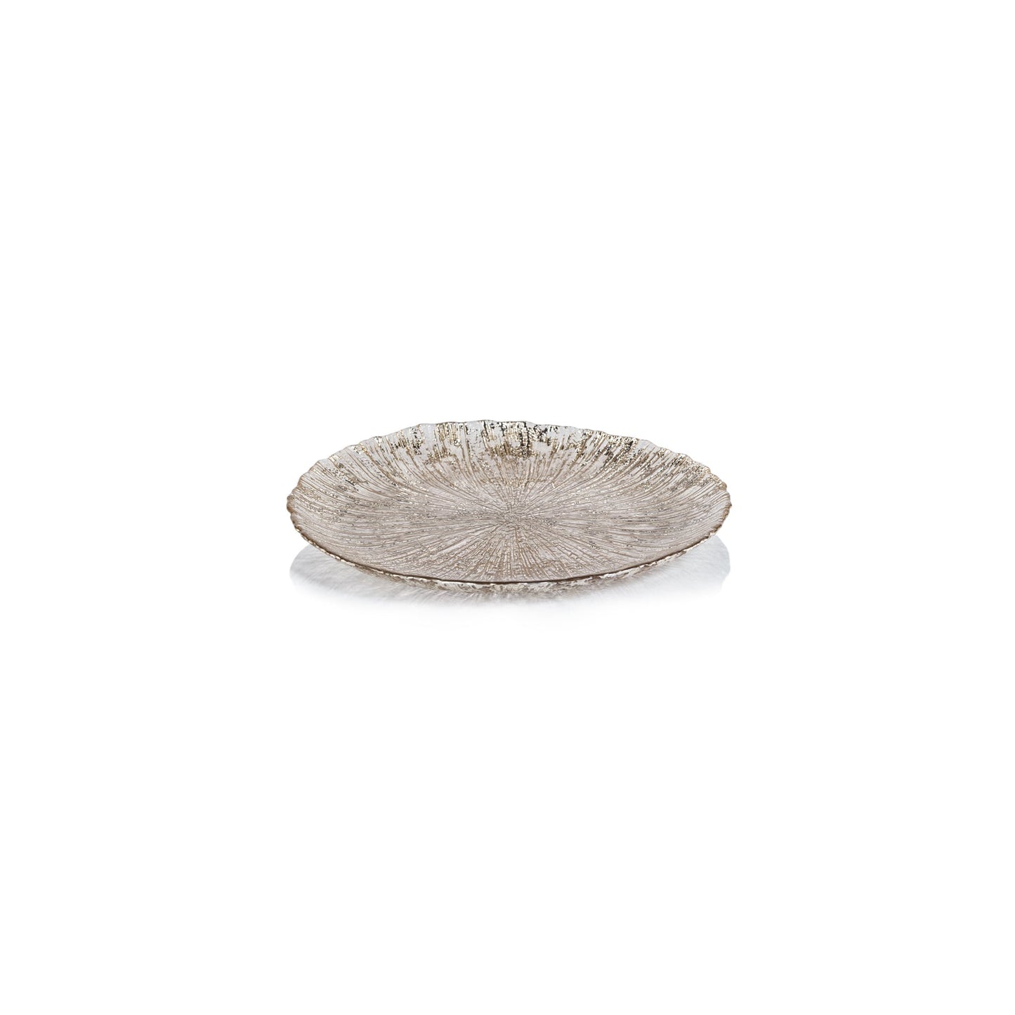 Luminara Fusion Glass Platter - Golden Silver