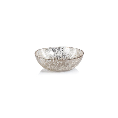 Luminara Fusion Glass Bowl - Golden Silver - Serveware by Carlyle Avenue