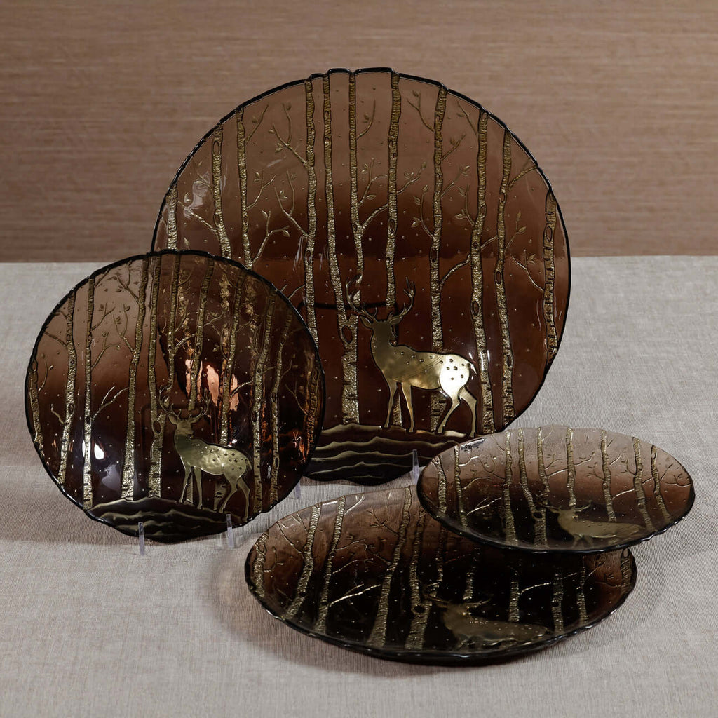 Wilderness Tableware Collection - Taupe & Gold - Plates by Carlyle Avenue