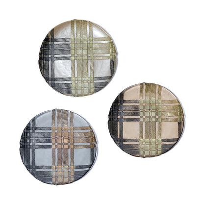 Plaid Dessert Plate - Set of 3 Assorted - CARLYLE AVENUE