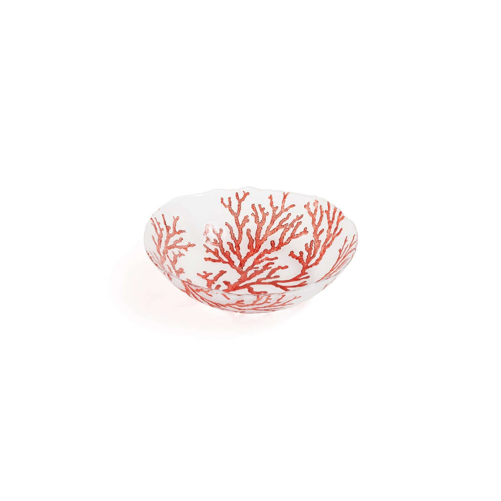 Glass Coral Design Bowl