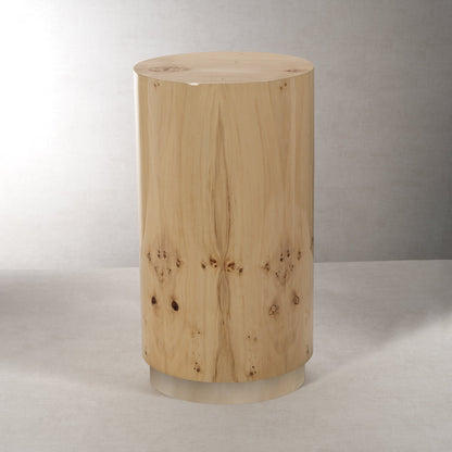 Leela Burlwood Veneer Stool / Table - Small - Furniture by Carlyle Avenue