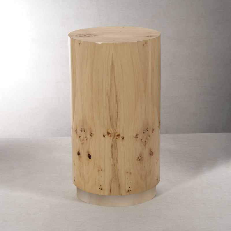 Leela Burlwood Veneer Stool / Table - Small - Furniture by Carlyle Avenue
