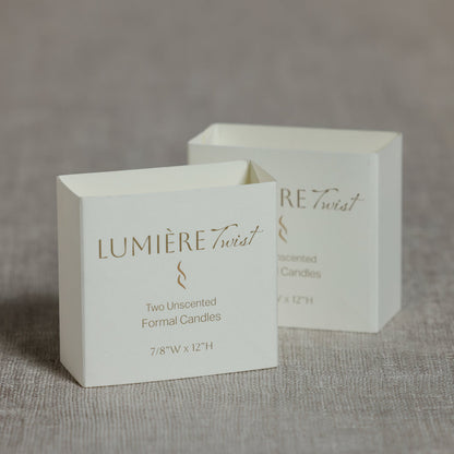 Set of 2 Lumière Twist Formal Candles - 10" - Candles by Carlyle Avenue