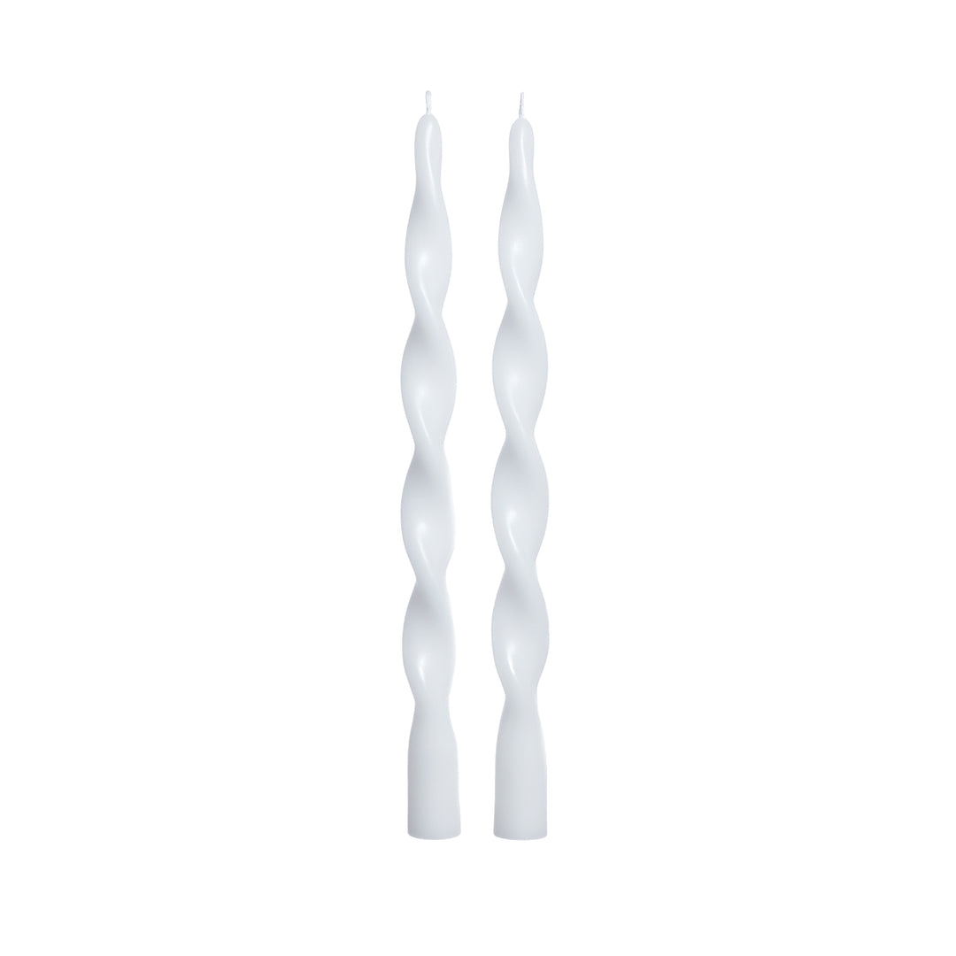 Set of 2 Lumière Twist Formal Candles - 12" - Candles by Carlyle Avenue