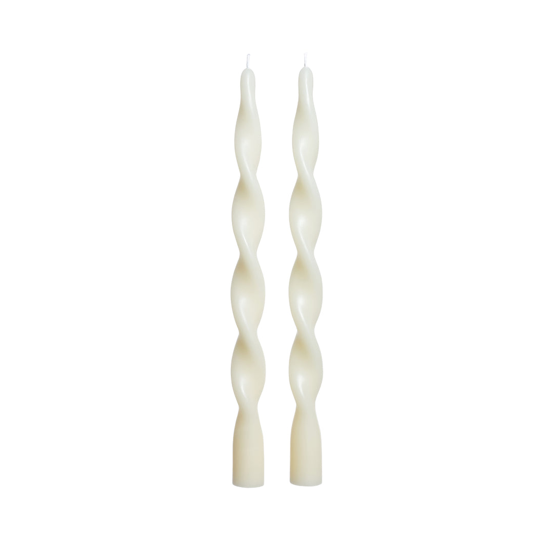 Set of 2 Lumière Twist Formal Candles - 12" - Candles by Carlyle Avenue