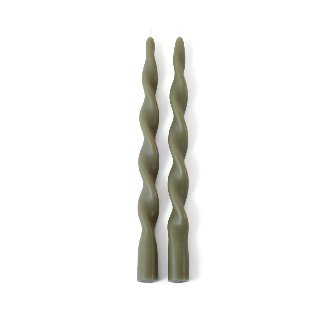 Set of 2 Lumière Twist Formal Candles - 12" - Candles by Carlyle Avenue